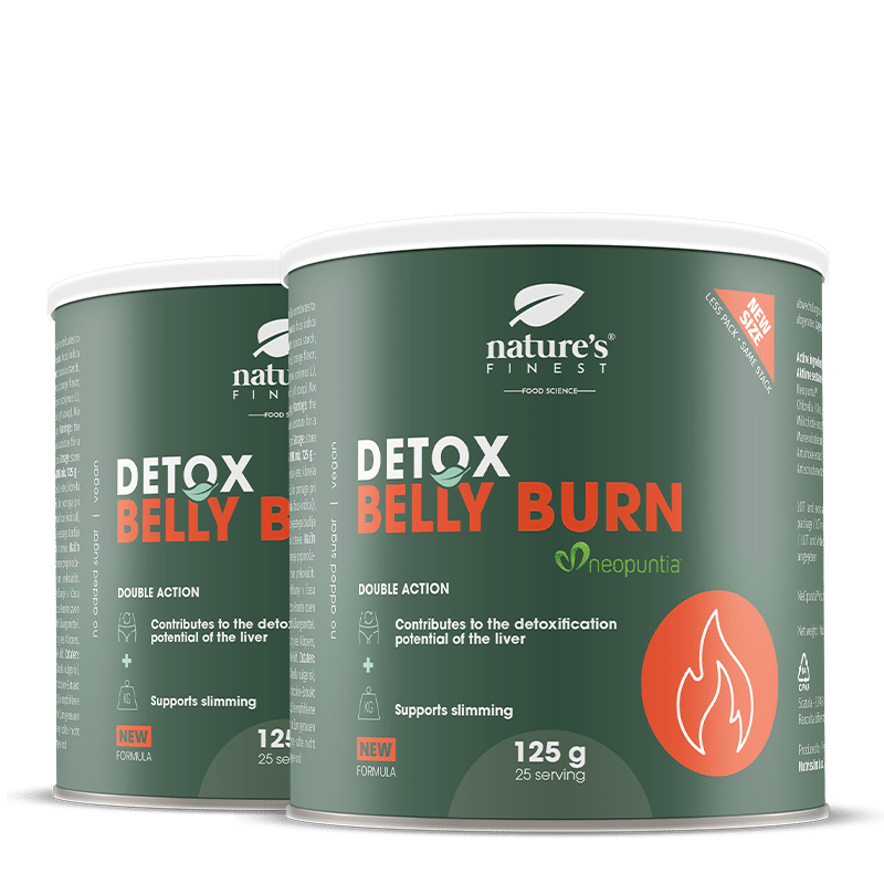 Detox Belly Burn 1+1 | Dimagrante | Elimina Il Grasso Ostinato Sulla Pancia | Disintossicazione | Cardo Mariano | Carciofo, Chlorella