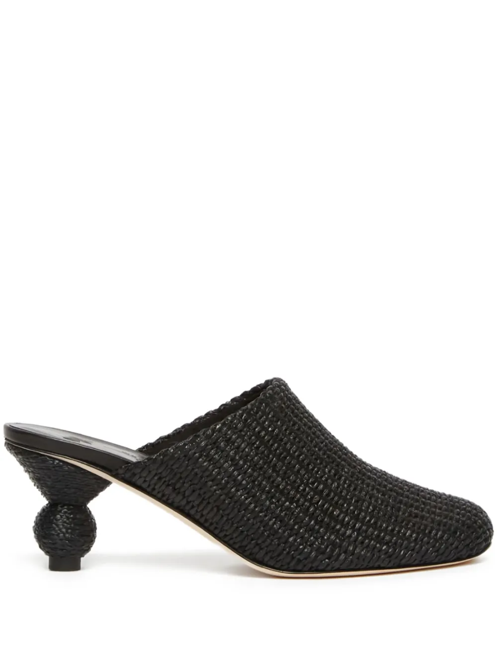 Weekend Max Mara Mules intrecciate55mm - Nero