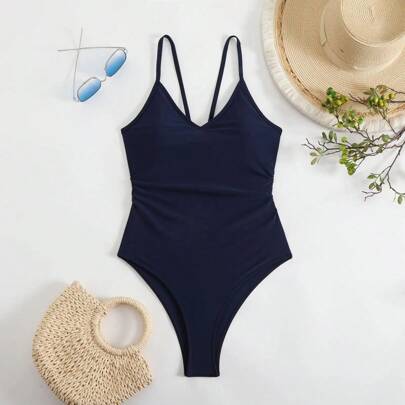 Costumi da bagno da donna, costumi interi da donna con taglio alto, costumi da bagno monokini da spiaggia per il 2025