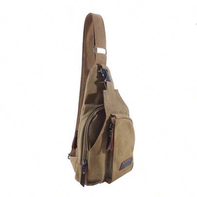 Nuova borsa a spalla uomo vintage in tela, borsa a tracolla multifunzionale per esterni, borsa a spalla piccola