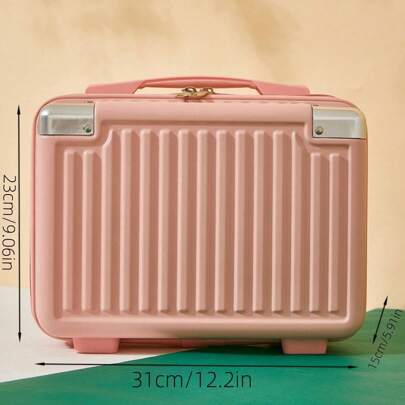1 pezzo Borsa cosmetica portatile, borsa da toeletta da viaggio per donna con manico, borsa cosmetica multifunzionale, borsa cosmetica portatile da 14