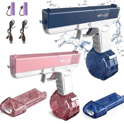 Pistola ad acqua elettrica, pistola ad acqua a batteria, pistola ad acqua automatica, pistola giocattolo a spruzzo automatica ricaricabile, portata fi
