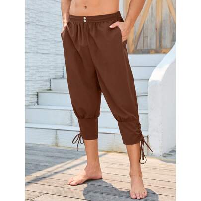 Pantaloncini stile medievale dal ginocchio, per uomo, per Ognissanti e costumi di carnevale