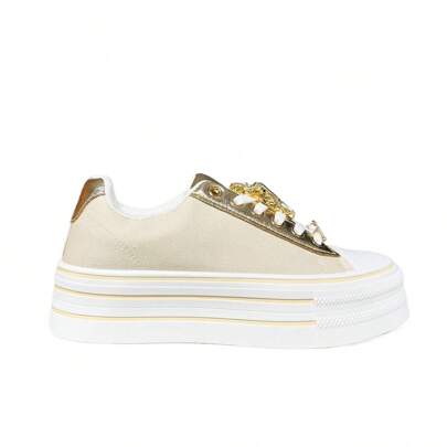 Sneakers da donna in tela con plateau Sneakers con plateau primavera estate