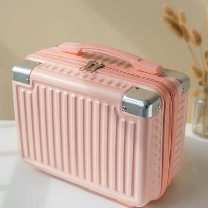 Valigetta cosmetica portatile da 12 pollici, piccola borsa portaoggetti per cosmetici, valigia cosmetica da viaggio e accessori, borsa cosmetica porta