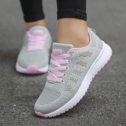 Sneaker da donna alla moda, sneaker da donna in tela vulcanizzata morbida, sneaker in rete estiva, scarpe da donna, sneaker, scarpe da donna, scarpe d