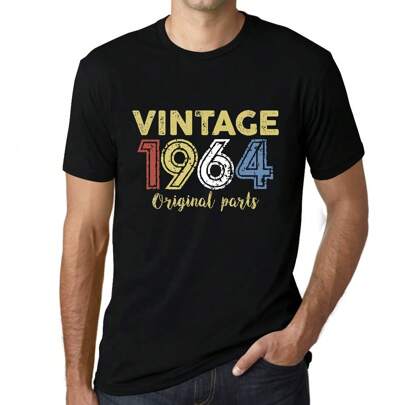 T-shirt da uomo Original Parts 1964 – Original Parts 1964 – 60 Years Graphic T-shirt Idea regalo 60° compleanno Vintage Anno 1964 Nuovo