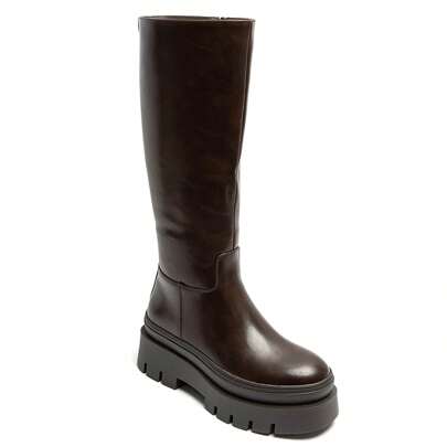 Bottes hautes à plateforme crantée con fermeture zippée – Stile grosso moderno