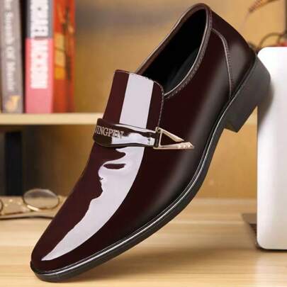 Scarpe da uomo in pelle, scarpe da lavoro formali in pelle, scarpe da uomo in pelle lucide, scarpe da uomo versatili in pelle per giovani