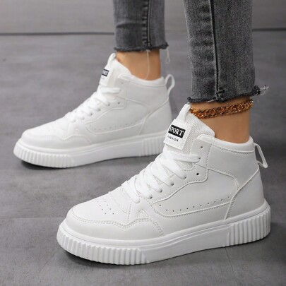 Nuove scarpe di tela bianche versatili per donna, da mezza stagione, scarpe sportive casual, sneaker alla moda e multifunzionali, scarpe da skateboard