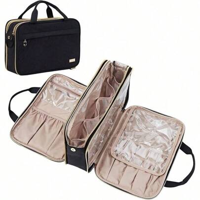 Borsa cosmetica da viaggio, organizer cosmetico portatile, borsa cosmetica in piedi