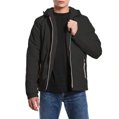 TMK Giacca uomo con cappuccio Giubbotto invernale Piumino inverno Leggero art. 0293