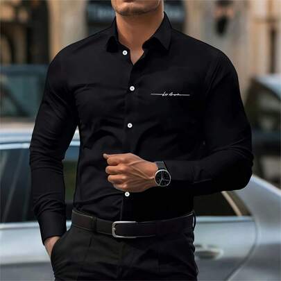 Camicia casual da uomo a maniche lunghe, camicie da uomo aderenti, belle camicie da uomo, camicie casual aderenti, camicie casual eleganti da uomo