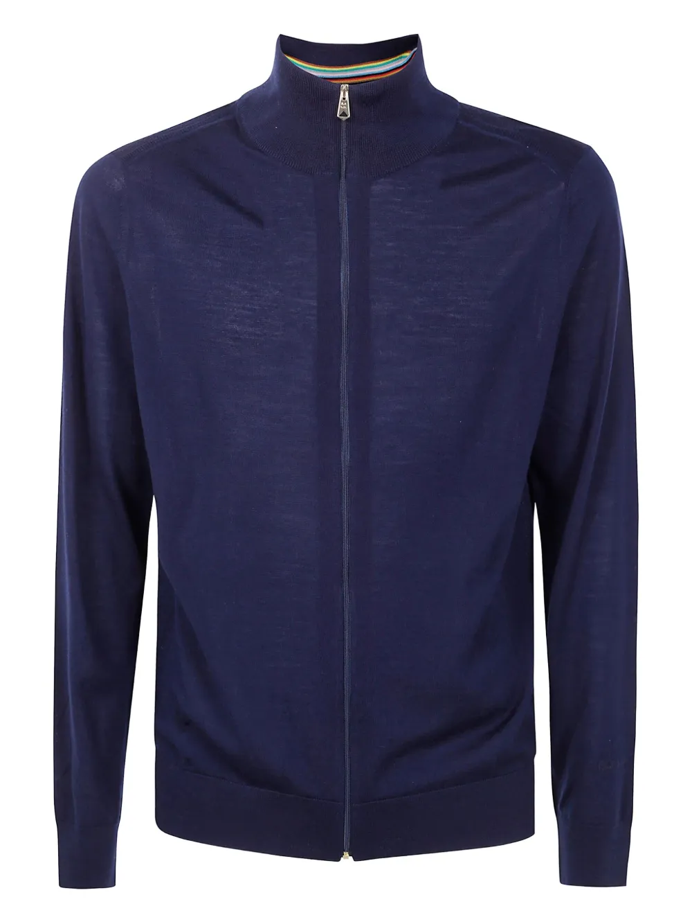 Paul Smith high-neck zip-front cardigan - Blu