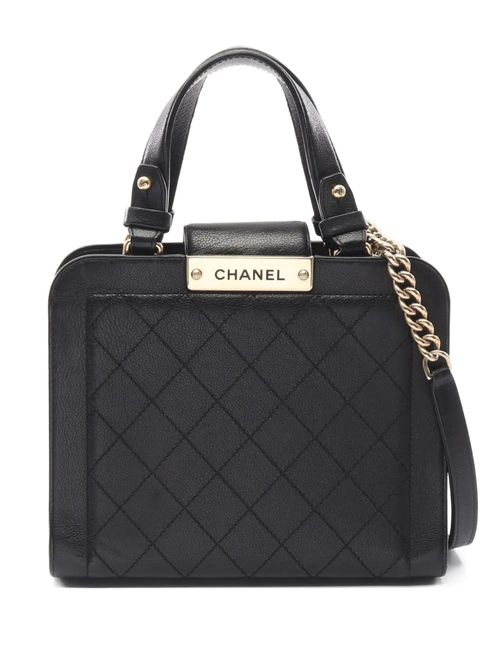 CHANEL Pre-Owned 2016 Matelasse Click Label shoulder bag - Nero