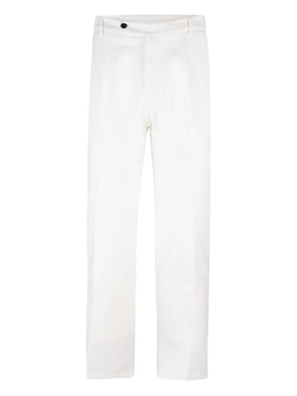 Eleventy button-fastening cotton-blend trousers - Bianco