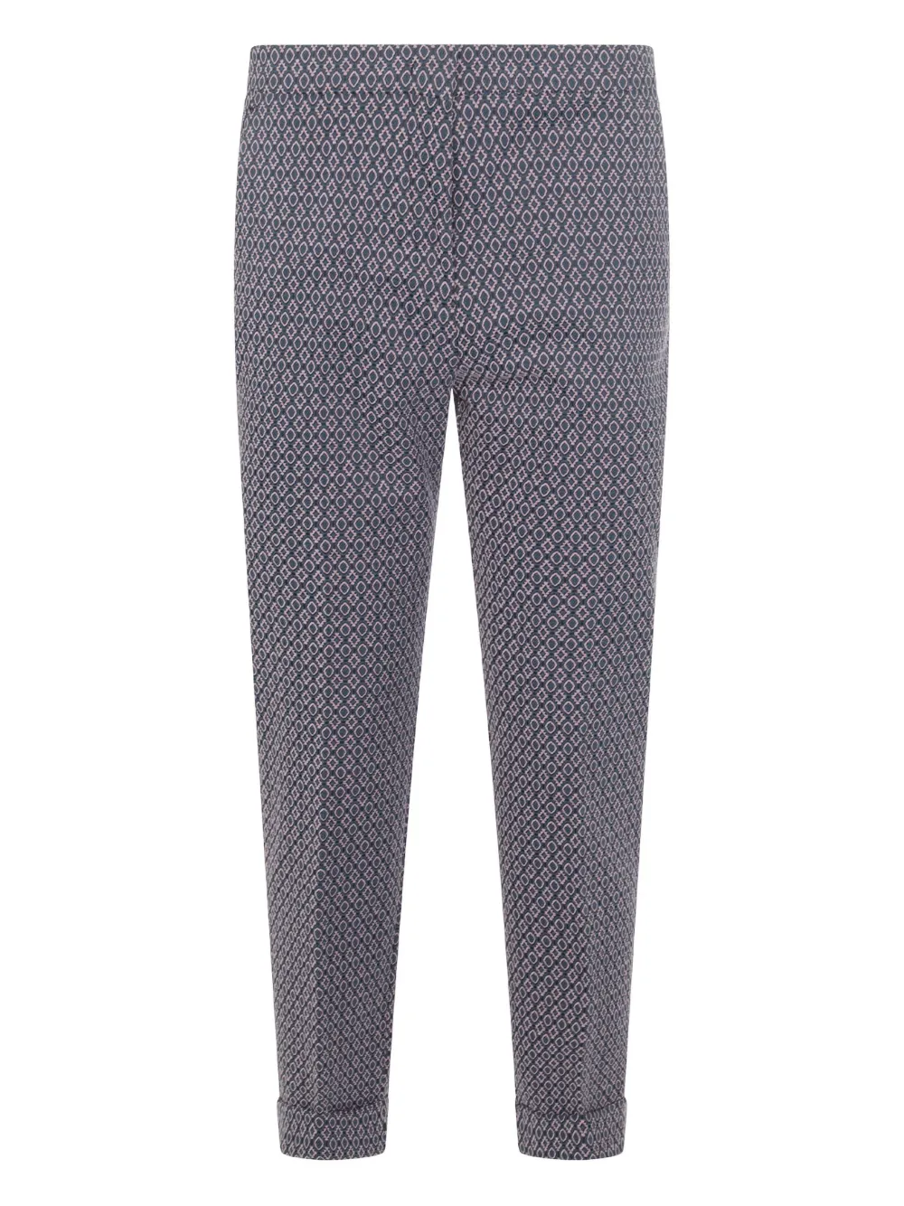 ETRO jacquard-pattern trousers - Blu