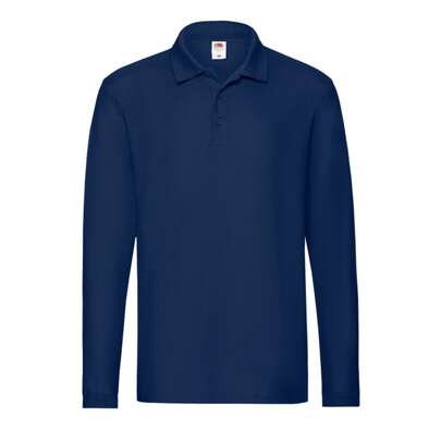 Maglietta polo a manica lunga premium da uomo (blu navy)