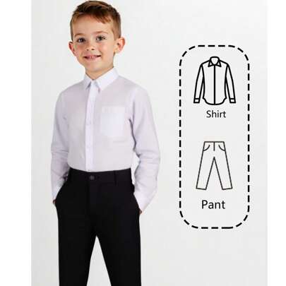 Completi da bambino, set di 2 pezzi, abiti da cerimonia per bambini, completo da paggetto, pantaloni e camicie da cerimonia, vestiti da festa per bamb