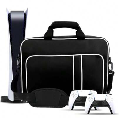 Custodia da trasporto per Playstation 5, borsa da viaggio e custodia protettiva a tracolla compatibile con la console Playstation 5 edizione disco/dig