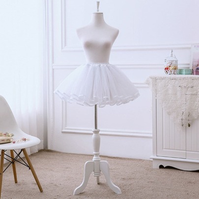 Gonna ampia da Lolita bianca e nera carina senza ossa, sottoveste per cosplay, Petticoat per donne con tulle e nastro di raso per Ognissanti