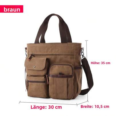 Borsa a tracolla in tela da uomo, borsa a tracolla, borsa da uomo, borsa per laptop, borsa casual da uomo