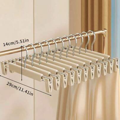 40 pezzi/20 pezzi/10 pezzi/1 pezzo Clip pantaloni appendiabiti, supporto per abbigliamento per uso domestico e negozi di abbigliamento, senza cuciture