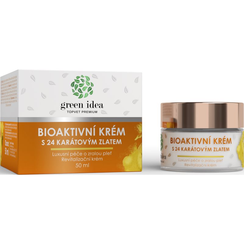 Green Idea Bioaktivní Krém S 24 Karátovým Zlatem Trattamento Di Lusso Per Pelli Mature 50 Ml