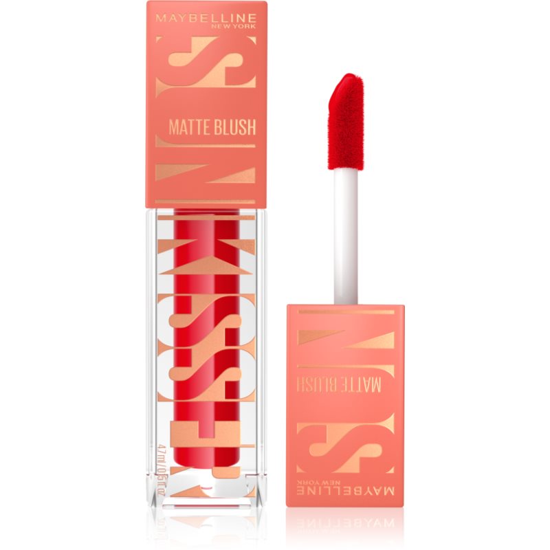 Maybelline New York Sunkisser Matte Blush Liquido Effetto Opaco Colore 36 Spicy Red 4.7 Ml