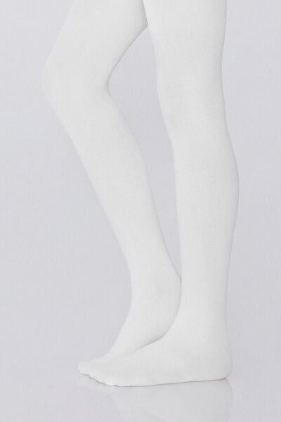 Tezenis Collant Coprente Bimba 50 Denari Bambina Bianco Taglia 7-9