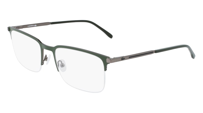 Lacoste Uomo L2268 315 Montature Da Vista Metallo Verde  Squadrata