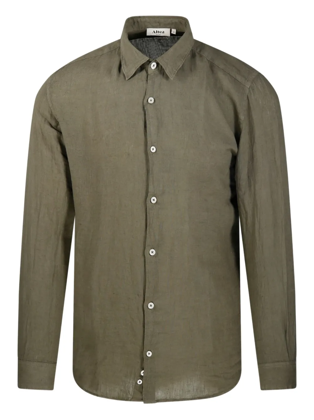 Altea linen long-sleeve shirt - Verde