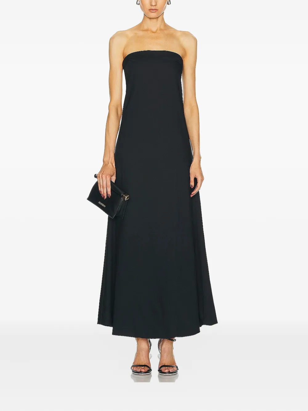 AEXAE bandeau column day dress - Nero