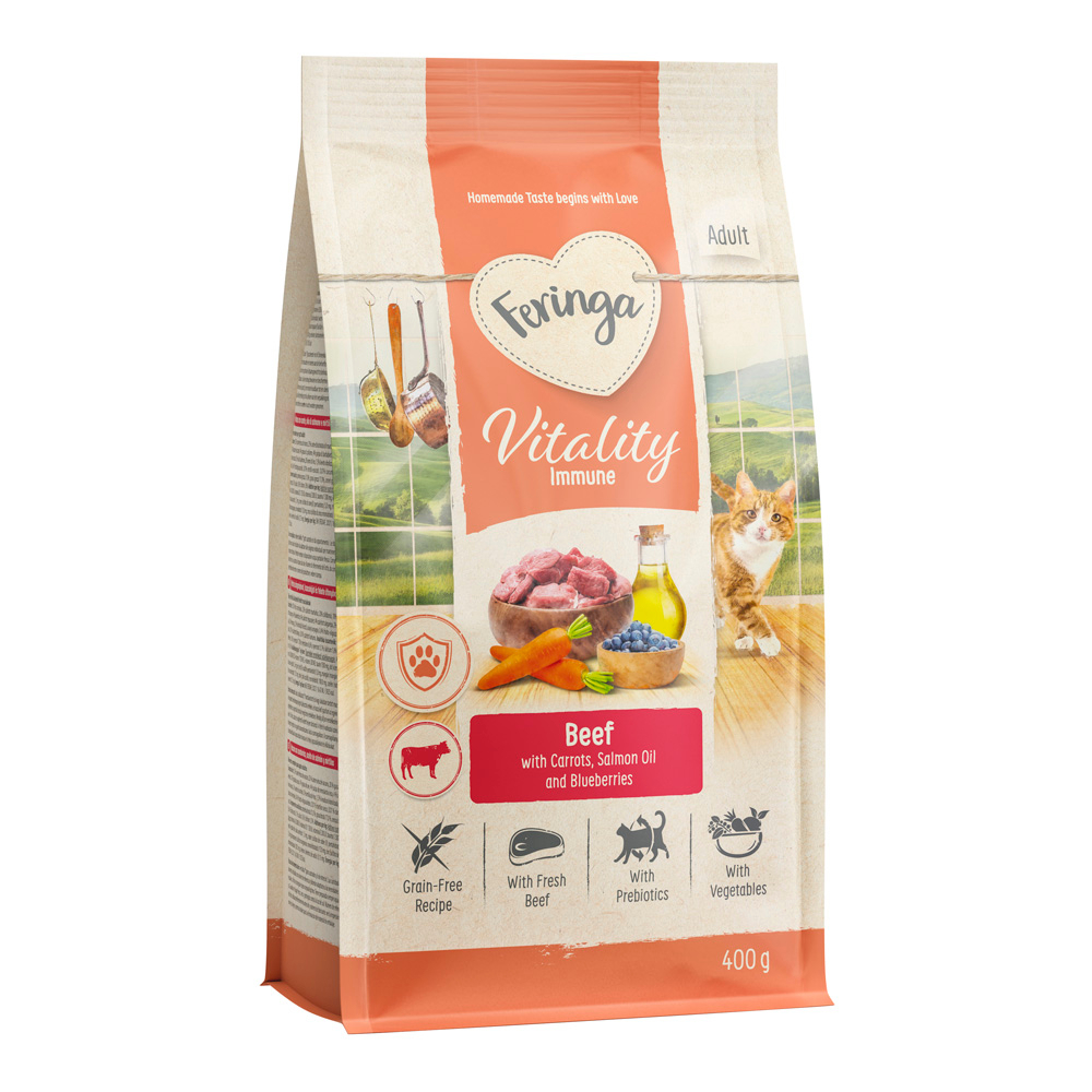400g Vitality Immune nauta Feringa kissan kuivaruoka
