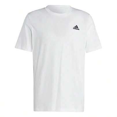 Essentials Single Jersey Embroidered Small Logo, T-Shirt A Manica Corta Uomo, Bianco (White), Xl