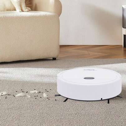 Robot aspirapolvere 500Pa, Robot aspirapolvere con cambio automatico di direzione, Robot aspirapolvere e lavapavimenti 3 in 1, Aspirapolvere e lavapav