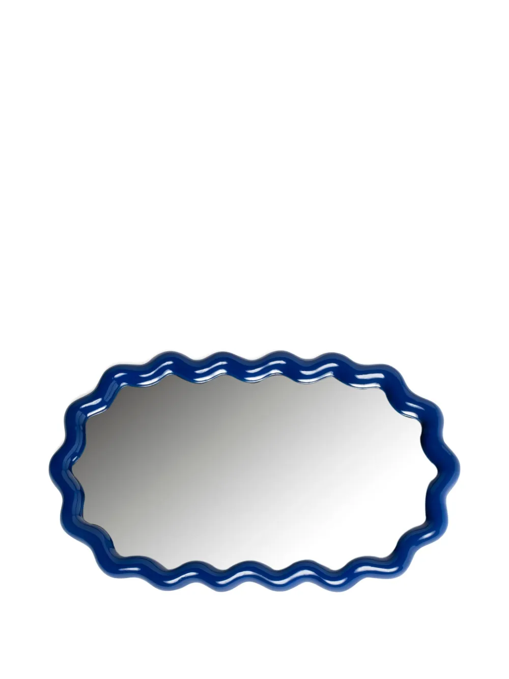 &k Amsterdam Zigzag wave mirror (40cm x 24cm) - Blu