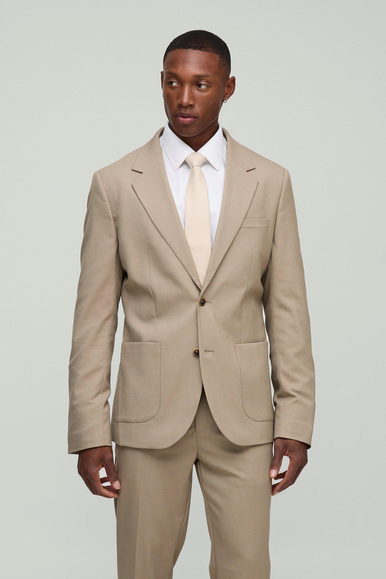 Slim Fit Blazer, Beige