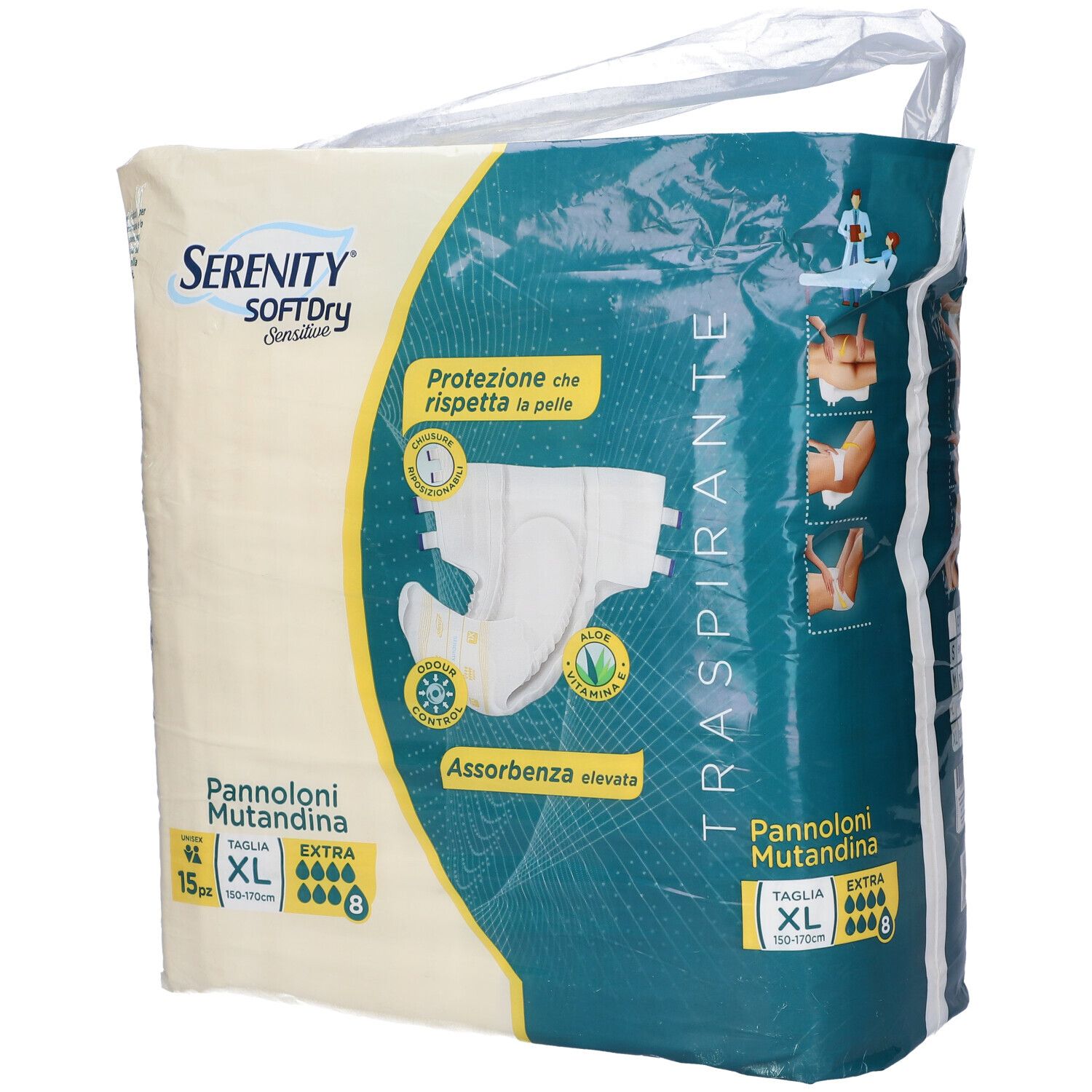 Serenity Pannolone Mutandina Sd Sensitive Extra Taglia Xl 15 Pezzi St