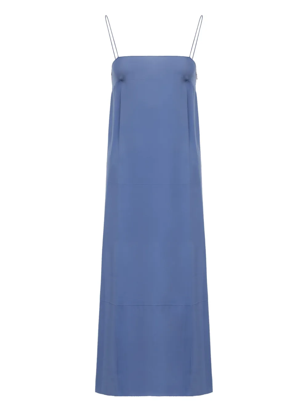 KHAITE slip silk midi day dress - Blu