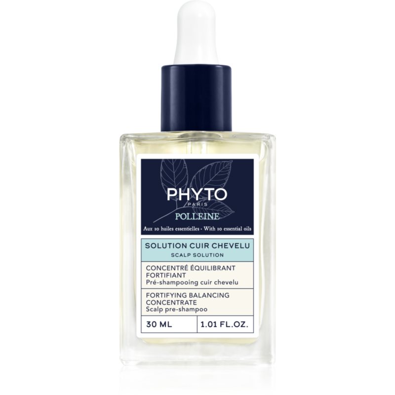Phyto Polleine Fortifying Balancing Concentrate Trattamento Pre-Shampoo Per Cuoi Capelluti Grassi 30 Ml