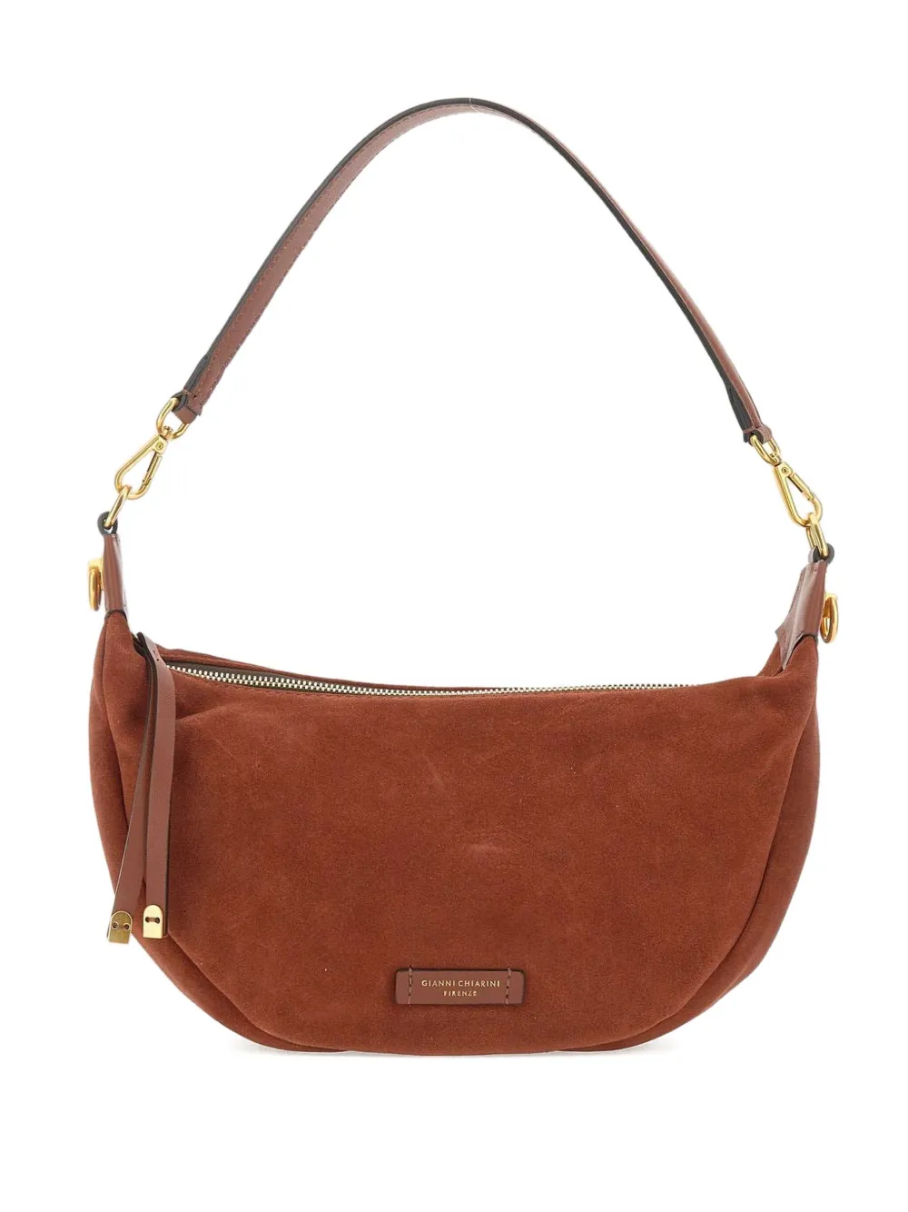 GIANNI CHIARINI Aisha suede zip-fastening handbag - Marrone
