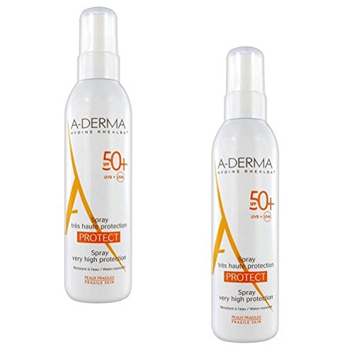 2 A-Derma Protect Spray Spf50+ 2X200Ml Protezione Solare Elevata Offerta Risparmio