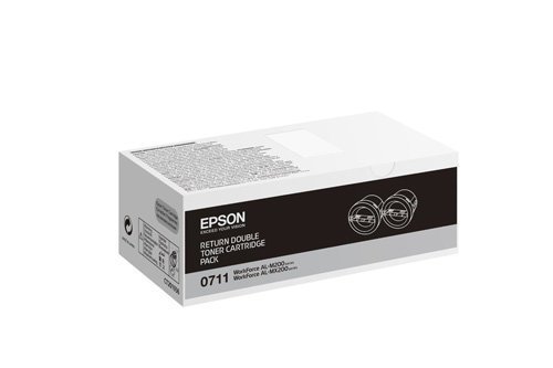 Kit Epson C13S050711 2 Toner Nero 2500Pp Cad. X Al-M200Dn Al-M200Dw Al-Mx200Dnf Al-Mx200Dwf