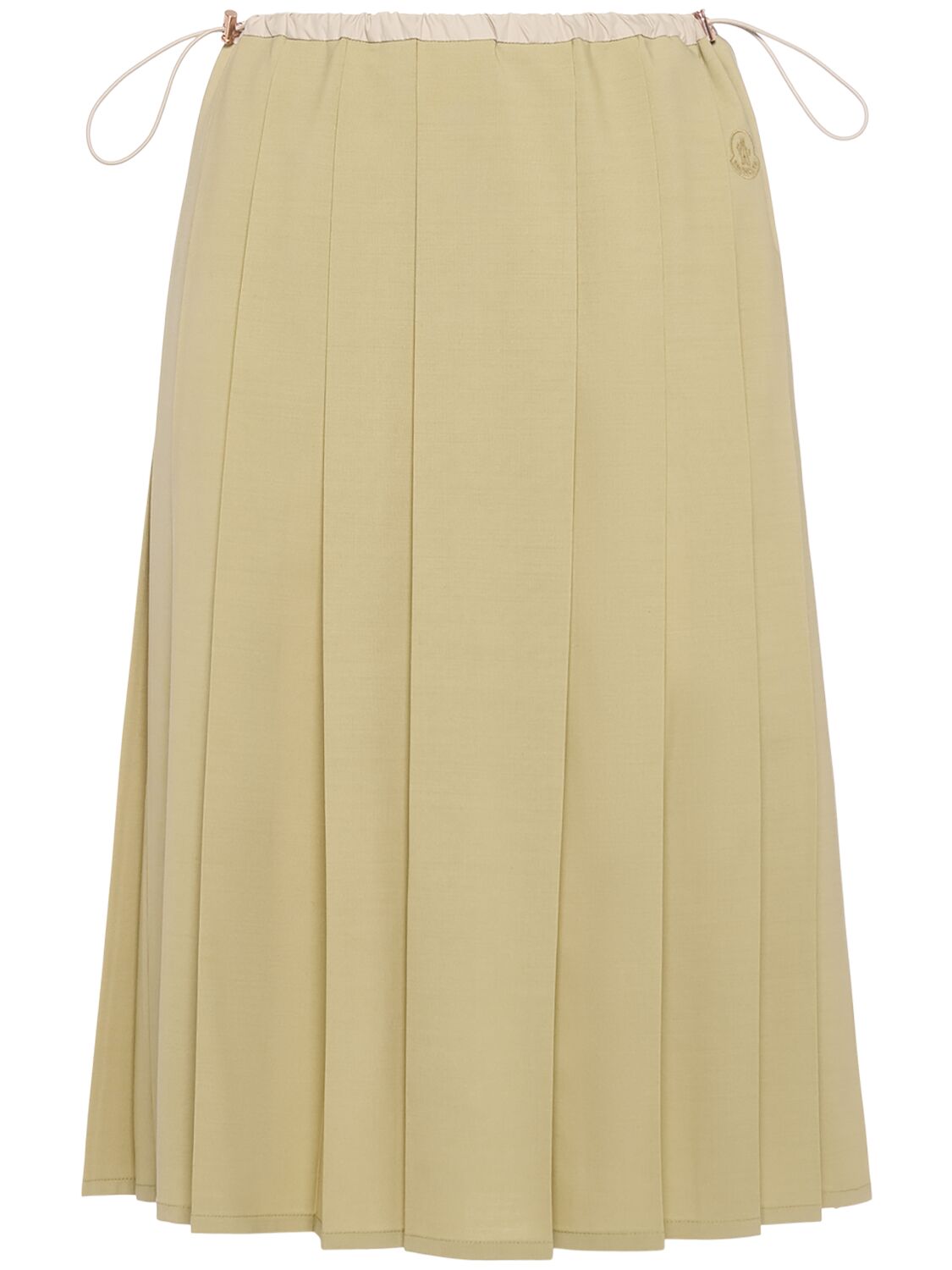 Pleated Tech Blend Midi Skirt