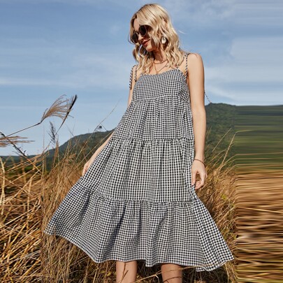 Abito Nodo Vichy Casual