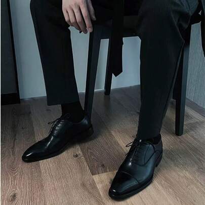 Scarpe eleganti da uomo di stile retrò britannico, scarpe da cerimonia casual