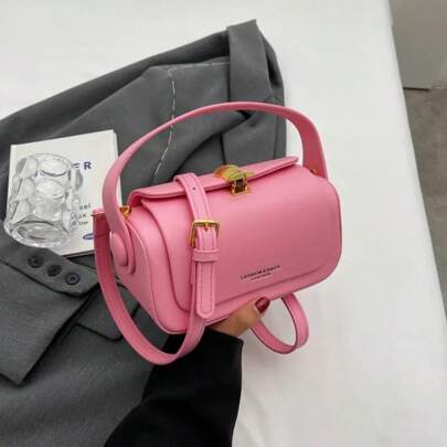 Borsa a spalla nera classica da donna, borsa a spalla versatile e retrò, borsa quadrata, nuova collezione 2024, grande capacità, in pelle goffrata