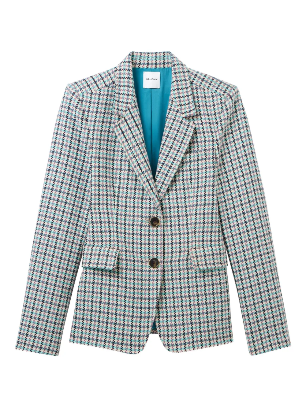 St. John Parker houndstooth blazer - Blu