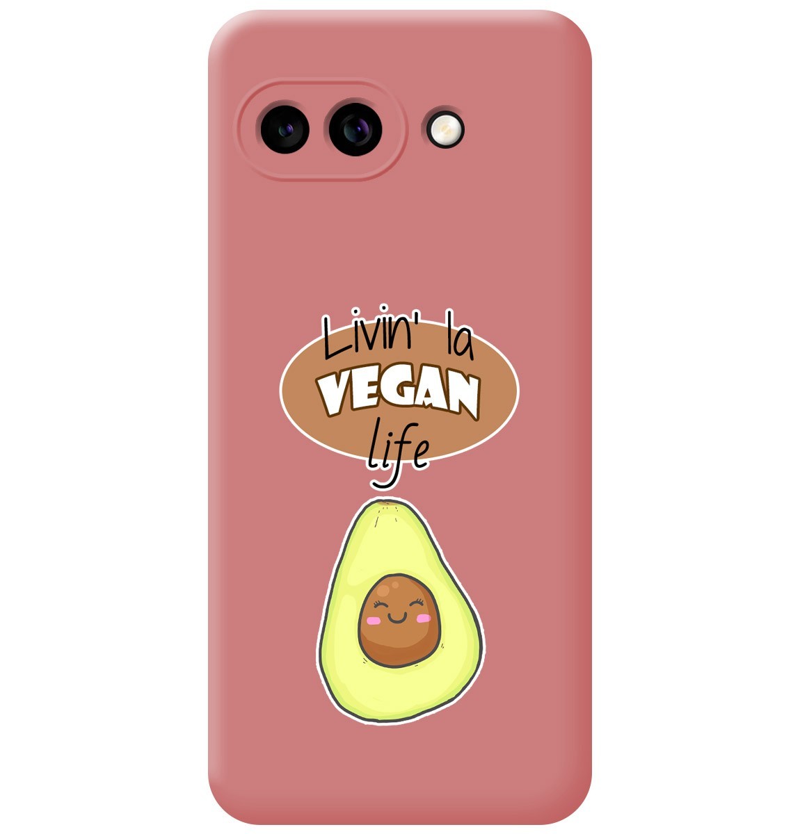 Cover Silicone Liquido Rosa per Google Pixel 9a 5G Disegno Vegan Life Disegni